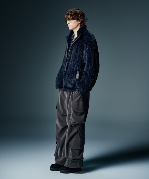glamb（グラム） パンツ Velour Cargo Baggy Pants / ベロアカーゴ