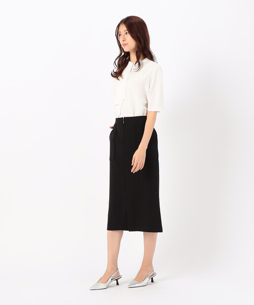 「COMME CA ISM」 半袖ブラウス LARGE ベージュ レディース_画像2