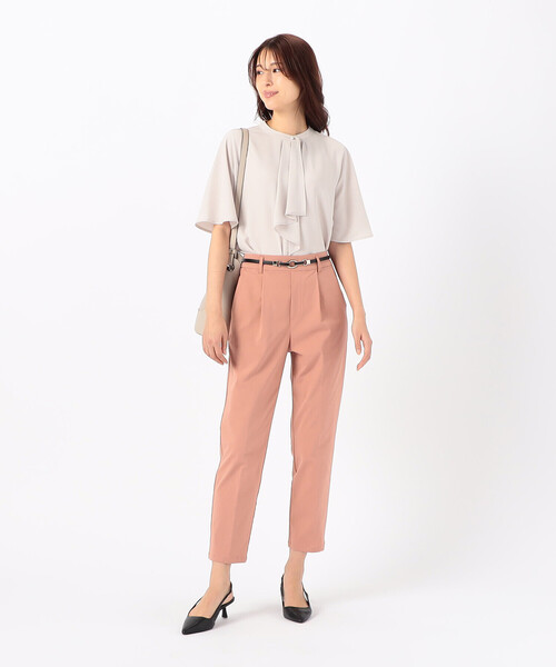 「COMME CA ISM」 半袖ブラウス LARGE ベージュ レディース_画像8