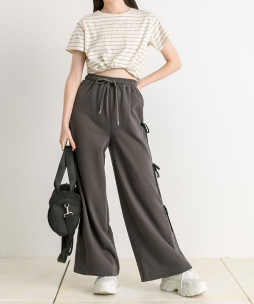 「OLIVE des OLIVE」 スウェットパンツ FREE チャコールグレー レディース_画像9