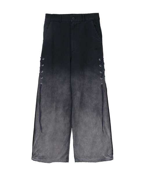 ジーンズ デニム デニムパンツ FADE COLOR LACE-UP PANTS レディース メンズの画像