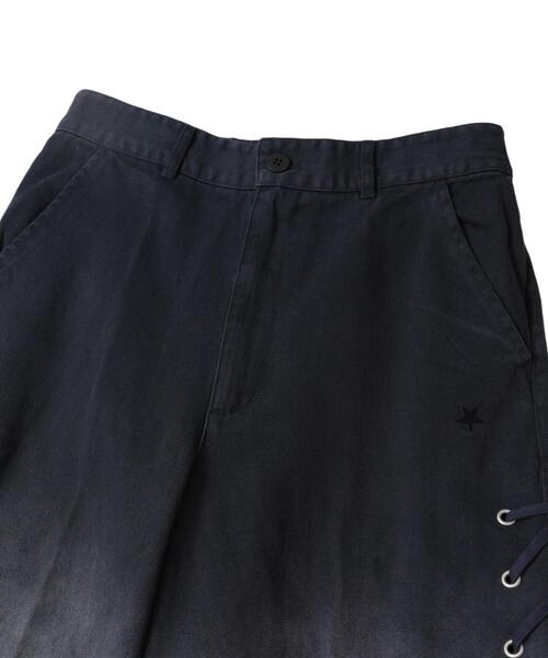 ジーンズ デニム デニムパンツ FADE COLOR LACE-UP PANTS レディース メンズの画像