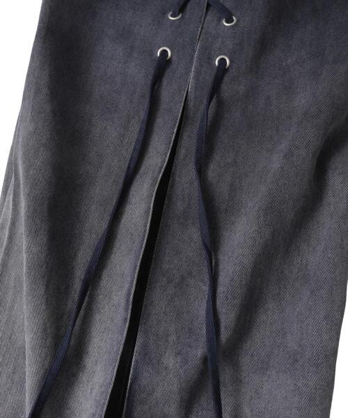 ジーンズ デニム デニムパンツ FADE COLOR LACE-UP PANTS レディース メンズの画像