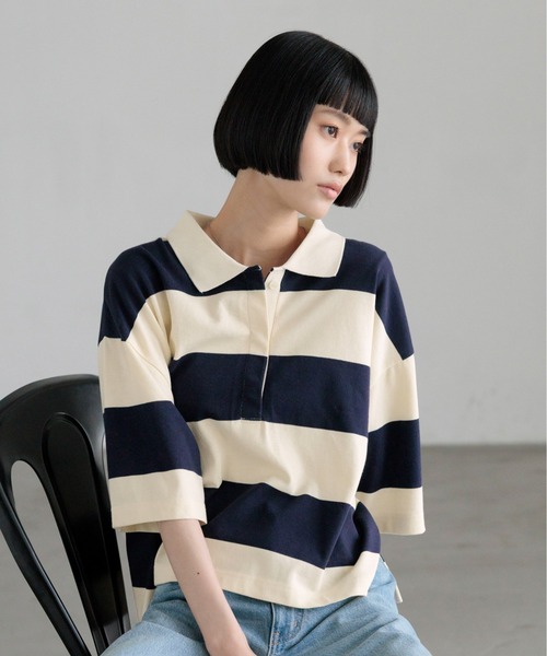 LOWRYS FARM（ローリーズファーム） tシャツ 半袖 ラガーTEE 804463