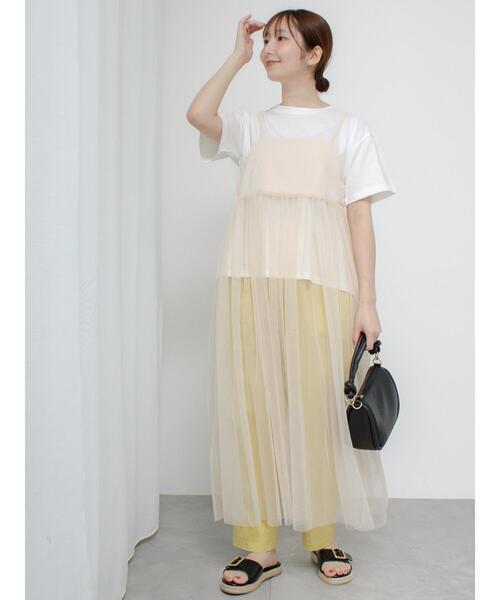 「Te chichi TERRASSE」 キャミソールワンピース F グレー レディース_画像3