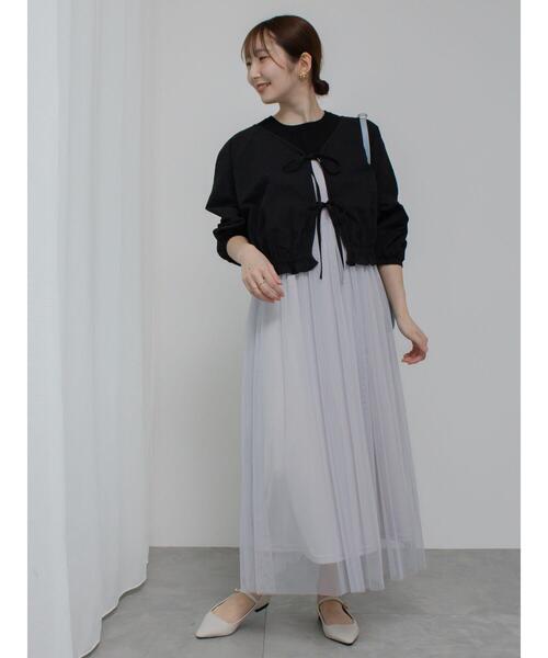 「Te chichi TERRASSE」 キャミソールワンピース F グレー レディース_画像8