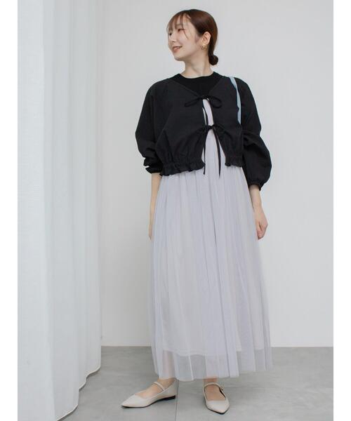 「Te chichi TERRASSE」 キャミソールワンピース F グレー レディース_画像9