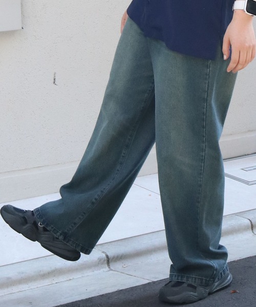 「おしゃれスタ」 「HALHAM」デニムパンツ M グレー メンズ_画像4