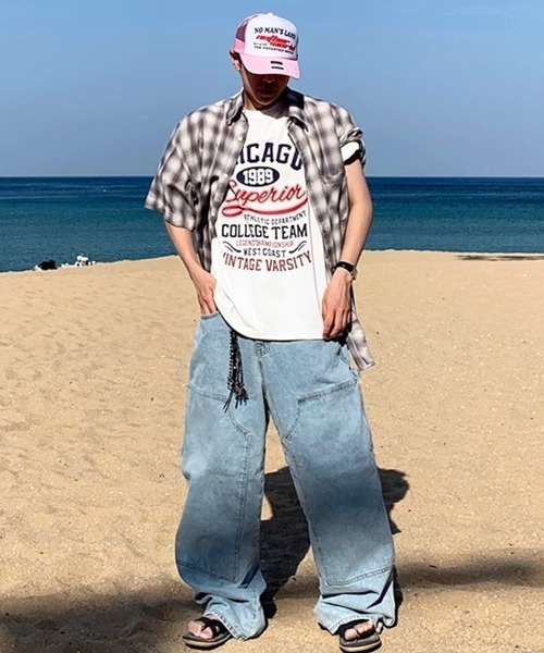 「NOWLE」 半袖Tシャツ MEDIUM ホワイト メンズ_画像5
