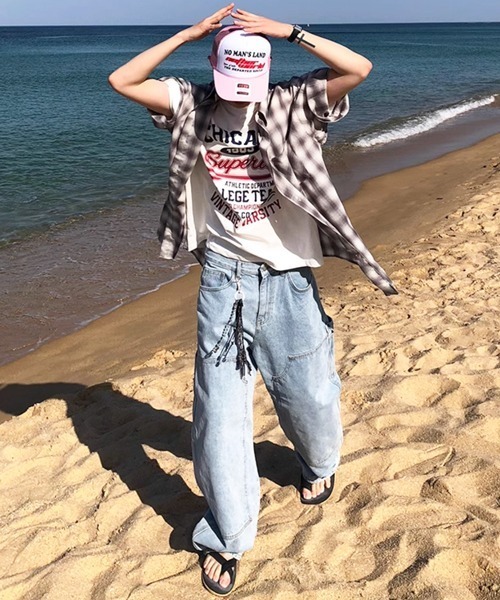 「NOWLE」 半袖Tシャツ MEDIUM ホワイト メンズ_画像7