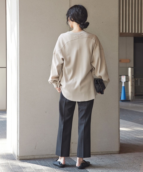 「AMERICANA」 長袖カットソー FREE チャコールグレー レディース_画像6