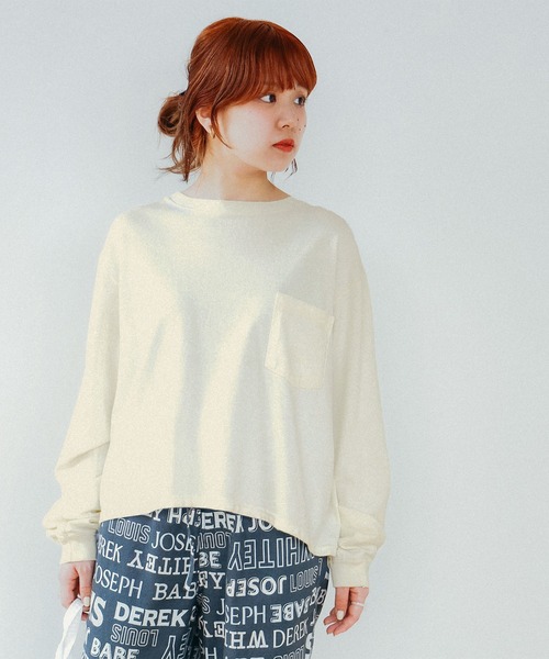 tシャツ Goodwear / カスタム ビッグ ロングスリーブ Tシャツ レディース BEAMS BOY tシャツ Goodwear / カスタム ビッグ ロングスリーブ