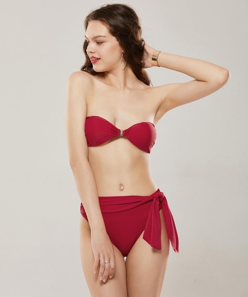 水着 綺麗なボルドー色女性らしいチューブトップのビキニ２点セット 2p Zozotown Paypayモール店 通販 Paypayモール