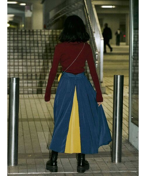 jouetie（ジュエティ） ロング スカート バックZIPバイカラースカート