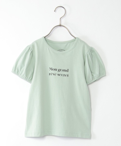 ikka（イッカ） tシャツ USAコットン パフスリーブプリントTシャツ 