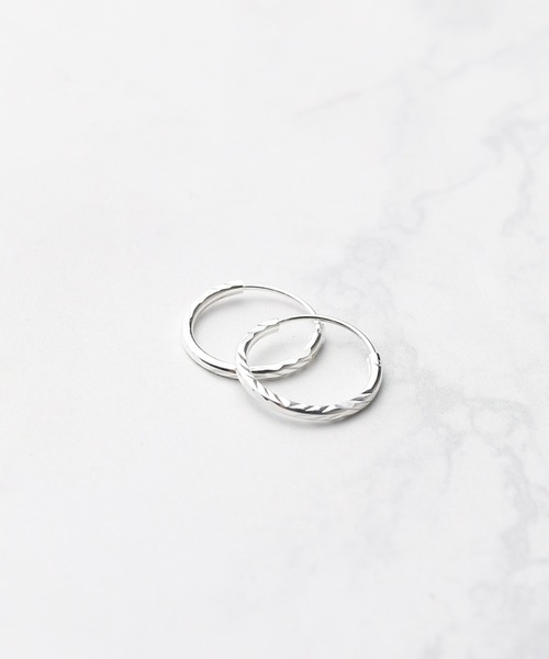 MUG ピアス 「SILVER925」12mmツイストフープピアス メンズ