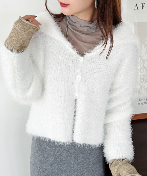 ★レア★3年2組 新品未使用 ニット セーター 長袖トップス カーディガン CLEA ニット セーター セーラーカラーシャギーニット