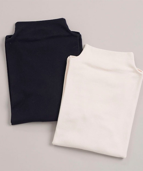 tシャツ コットンフライス ハイネックプルオーバー レディース