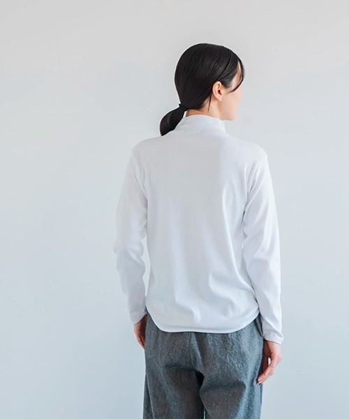D tシャツ コットンフライス ハイネックプルオーバー レディース