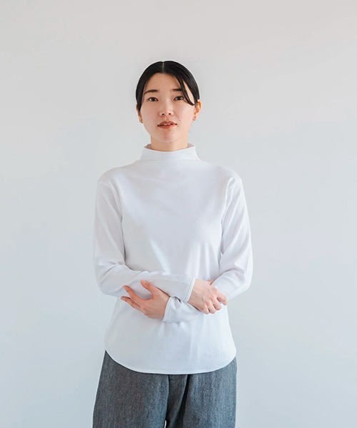 tシャツ コットンフライス ハイネックプルオーバー レディース D tシャツ コットンフライス ハイネックプルオーバー レディース