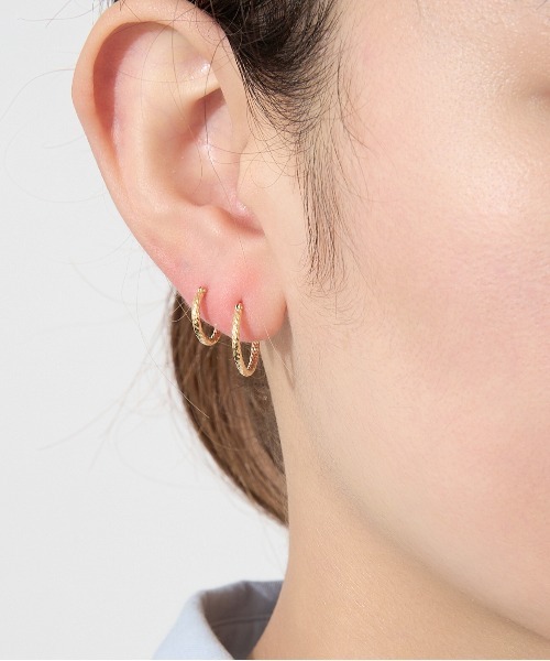 ピアス K18 フープ ピアス レディース メンズの画像