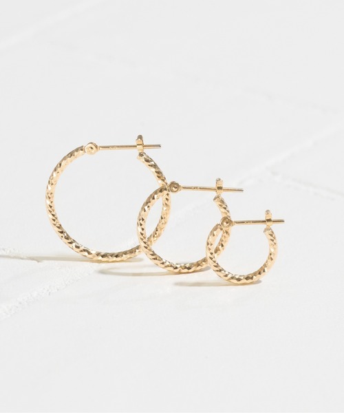 ピアス K18 フープ ピアス レディース メンズの画像