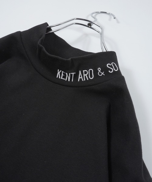 tシャツ 「unisex」ロゴ刺繍 モックネック ロンTee / Logo