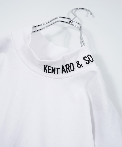 tシャツ 「unisex」ロゴ刺繍 モックネック ロンTee / Logo