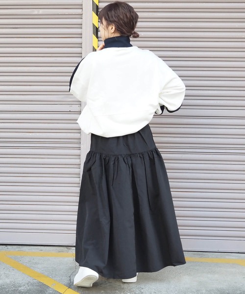 tiptop スカート 「ウェスト調整可能」バックル付きナイロンスカート