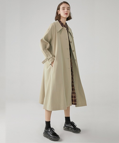 Fano Studios」 ステンカラーコート X-SMALL ベージュ レディース  
