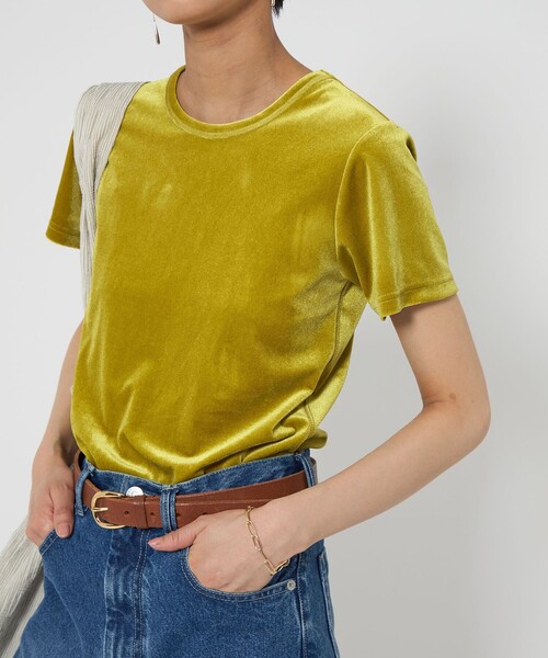 tシャツ ベロア コンパクト ショートスリーブTシャツ レディース BEAUTY&YOUTH UNITED ARROWS｜ベロア コンパクト ショート