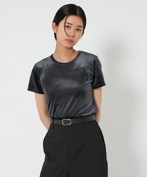 tシャツ ベロアTシャツ レディース CITEN tシャツ 「CITEN」ベロア コンパクト Tシャツ レディース