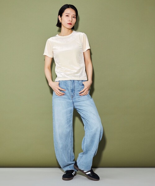 tシャツ ベロアコンパクトTシャツ レディース CITEN tシャツ 「CITEN」ベロア コンパクト Tシャツ レディース