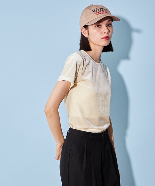 tシャツ ベロアコンパクトTシャツ レディース CITEN tシャツ 「CITEN」ベロア コンパクト Tシャツ レディース