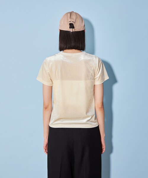 CITEN tシャツ 「CITEN」ベロア コンパクト Tシャツ レディース