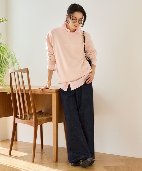 ワイドパンツ ジーンズ デニム デニムパンツ レディースの画像
