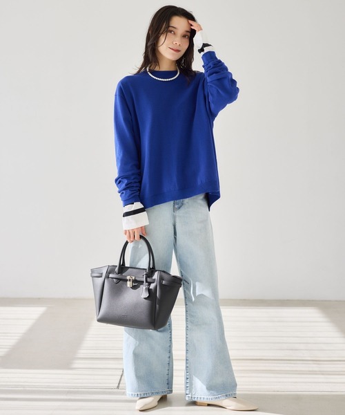 ワイドパンツ ジーンズ デニム デニムパンツ レディースの画像