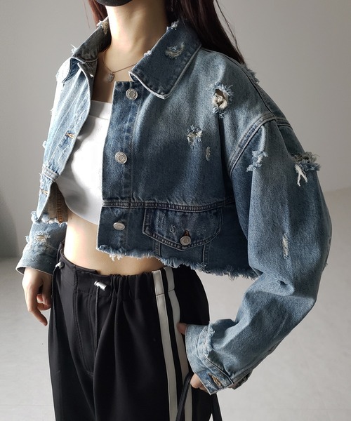 me+em select（ミームセレクト） デニムジャケット gジャン ショート丈