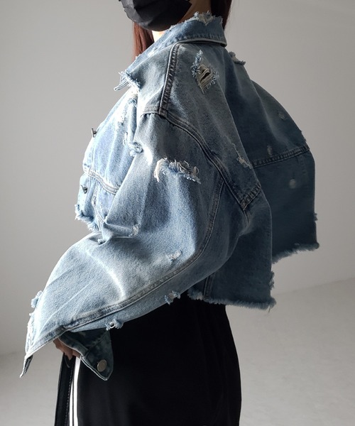 me+em select（ミームセレクト） デニムジャケット gジャン ショート丈