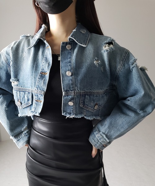 me+em select（ミームセレクト） デニムジャケット gジャン ショート丈