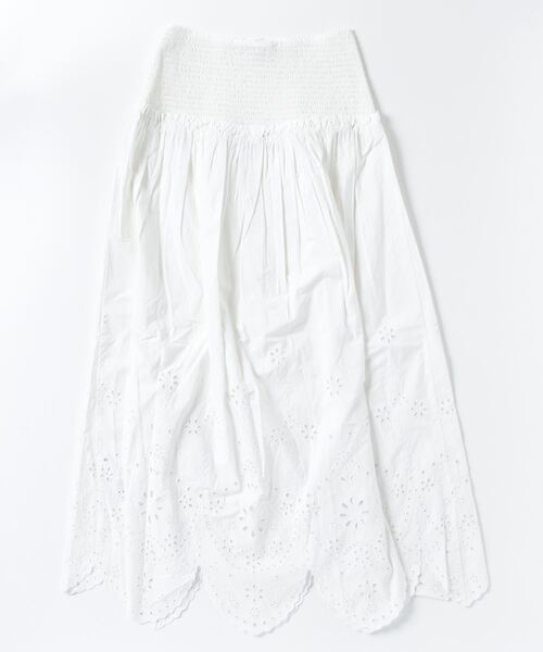 【ZIMMERMANN】Rhiannon 刺繍 コットン ミディスカート Rhiannon Embroidered Skirt Black Online | Zimmermann