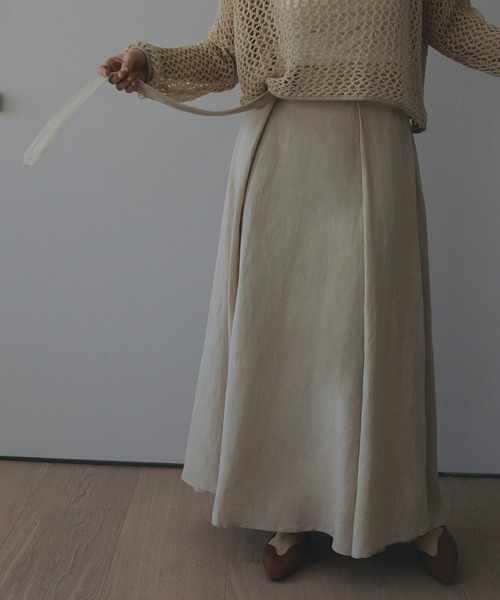 MANOF（マノフ） スカート BELTED TUCK FLARE SKIRT : ZOZOTOWN Yahoo