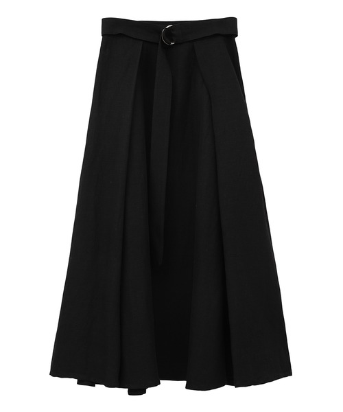MANOF（マノフ） スカート BELTED TUCK FLARE SKIRT : ZOZOTOWN Yahoo