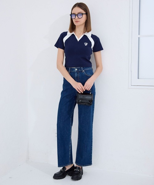 FOREVER21 tシャツ 「2024SS」襟付きスキッパーTシャツ