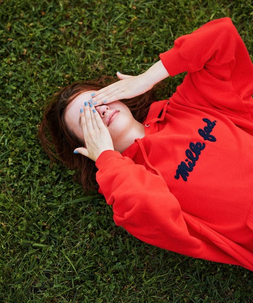 MILKFED. パーカー ICING LOGO BASIC SWEAT HOODIE レディース