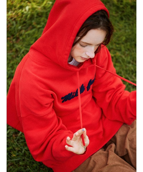 MILKFED. パーカー ICING LOGO BASIC SWEAT HOODIE レディース