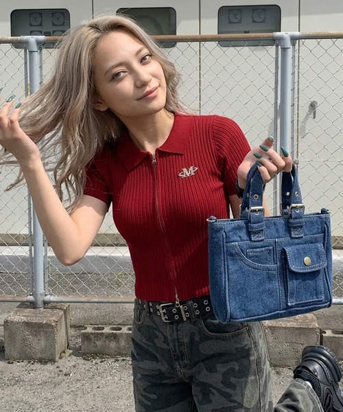 non-hedge（ノンヘッジ） ポロシャツ ポロ プレート付ダブルジップ