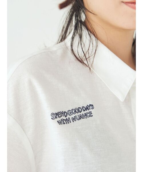 Ungrid - 新品Ungrid刺繍ブラウス♡ Ungrid ブラウス シャツ 刺繍ハーフスリーブシャツ レディース