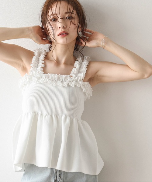 新品 st.cecilia girlish ペプラムニット ネイビー 90013934-5FCC-4076-8893-