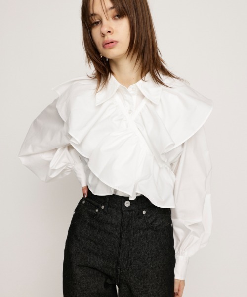ブラウス シャツ MANY WAY FRILL BL メニーウェイ フリル ブラウス レディース